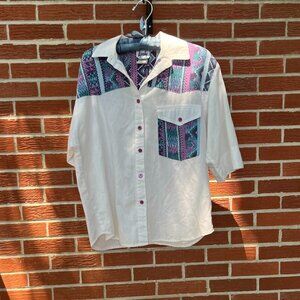 vintage tapestry funky western shirt